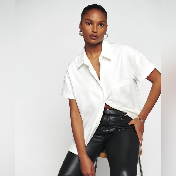NWT Reformation Caleb Oversized Shirt size S - Picture 1 of 6